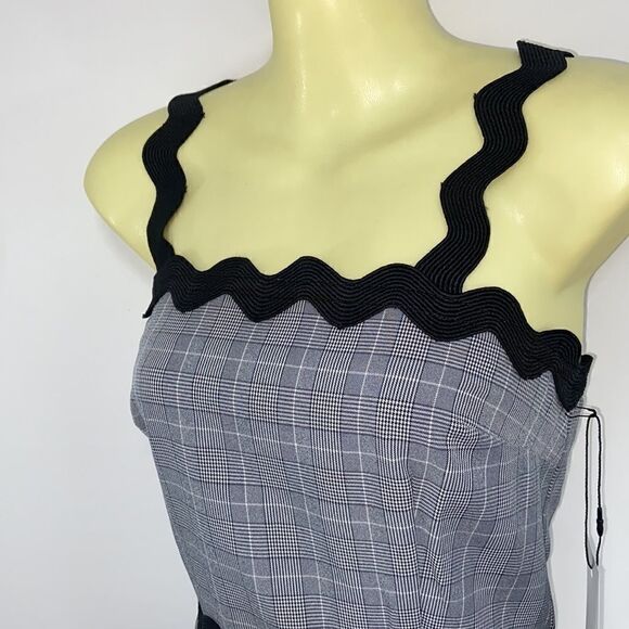 Le Clair De Lune Dress Black Gray Fit & Flare Sun Dress New With Tags~2 - Picture 2 of 8